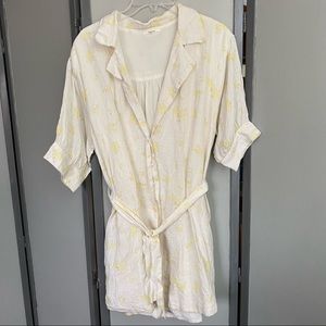 Tularosa Whitaker Button Front Dress Yellow Floral Revolve Sz. S EUC